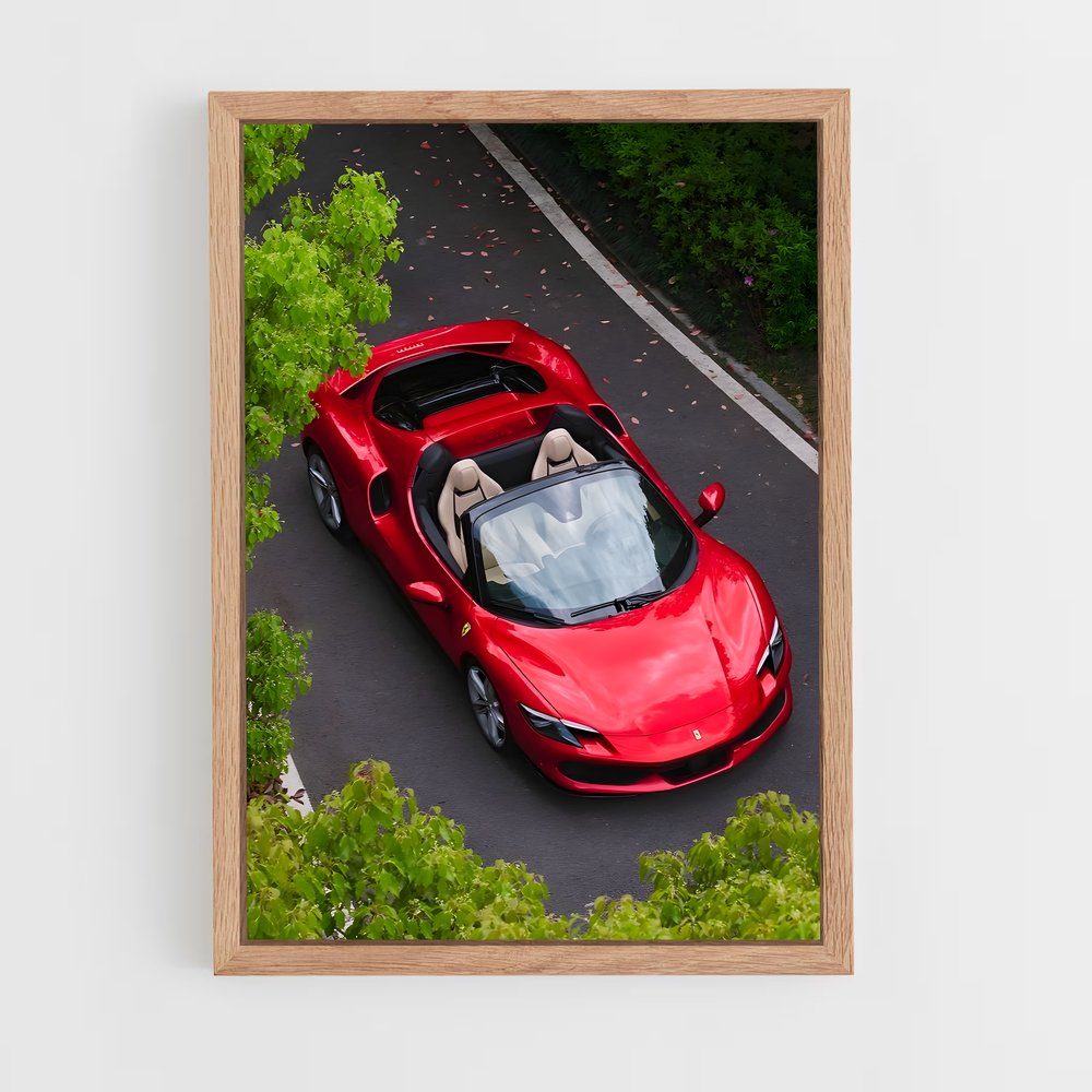 Poster Ferrari Rouge (vue 4)